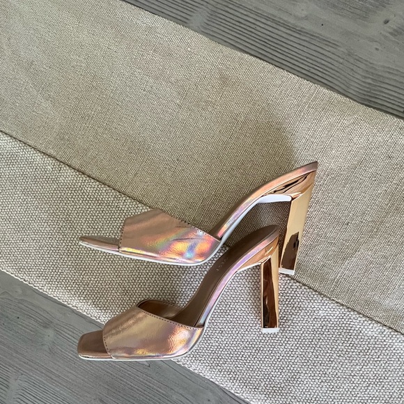 Nine West- Neon Sleek Slide Sandal in rose gold2- Size 8M - Picture 3 of 11